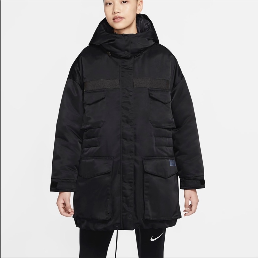 New Nike NSW City Ready Down-Fill black Parka jacket coat - Picture 2 of 8